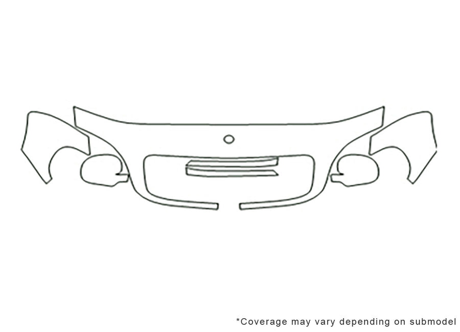 m-class Avery Dennison Clear Bra Hood Precut PPF Diagram
