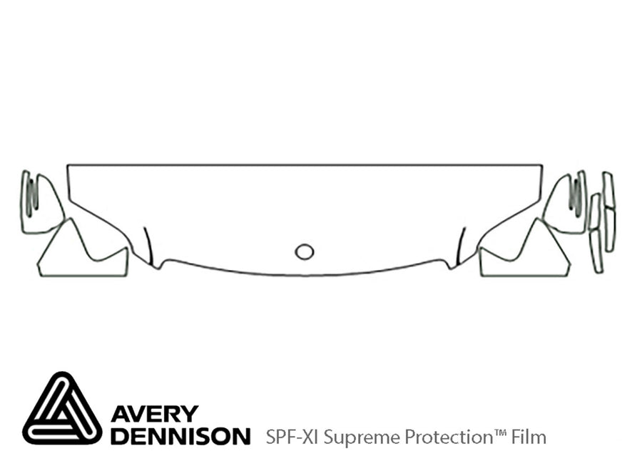 m-class Avery Dennison Clear Bra Hood Precut PPF Diagram