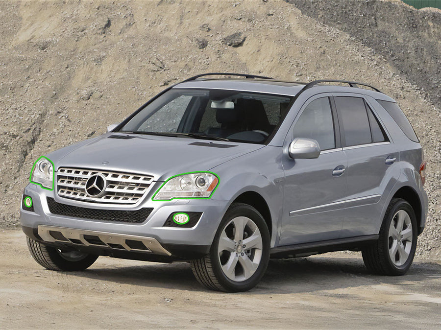 mercedes-benz m-class 2009-2011 Headlight Protection Installation Location