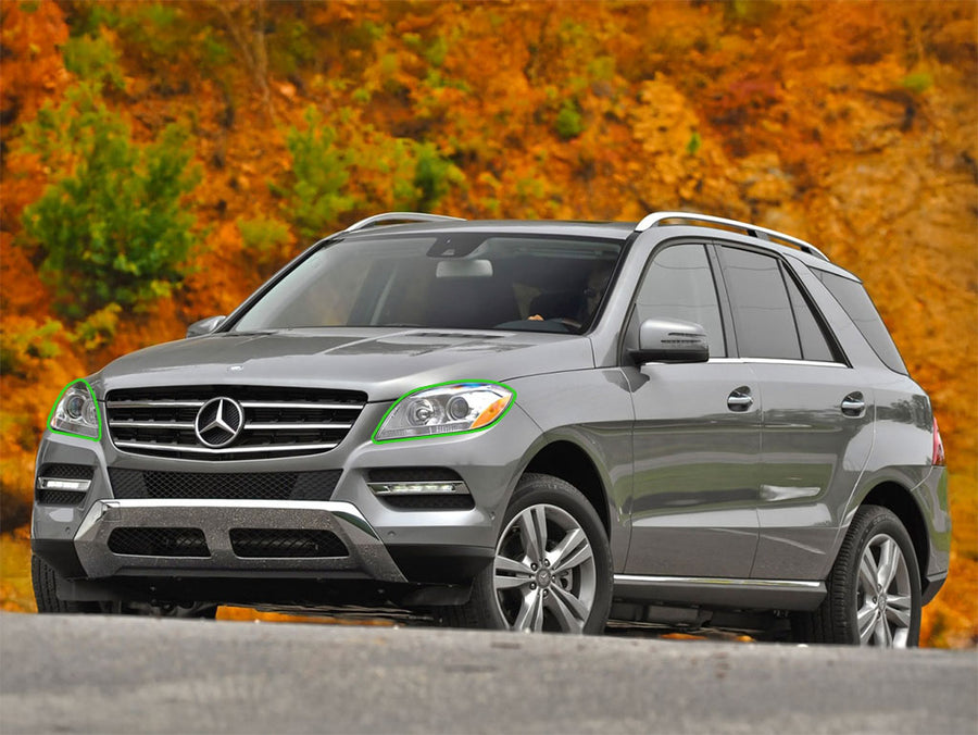 mercedes-benz m-class 2012-2015 Headlight Protection Installation Location