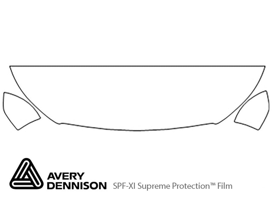metris Avery Dennison Clear Bra Hood Precut PPF Diagram