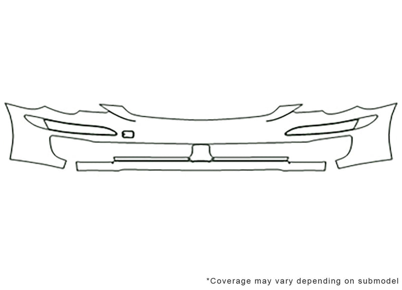 r-class Avery Dennison Clear Bra Bumper Precut PPF Diagram