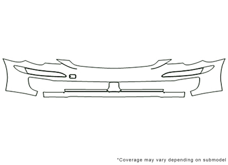 r-class Avery Dennison Clear Bra Bumper Precut PPF Diagram