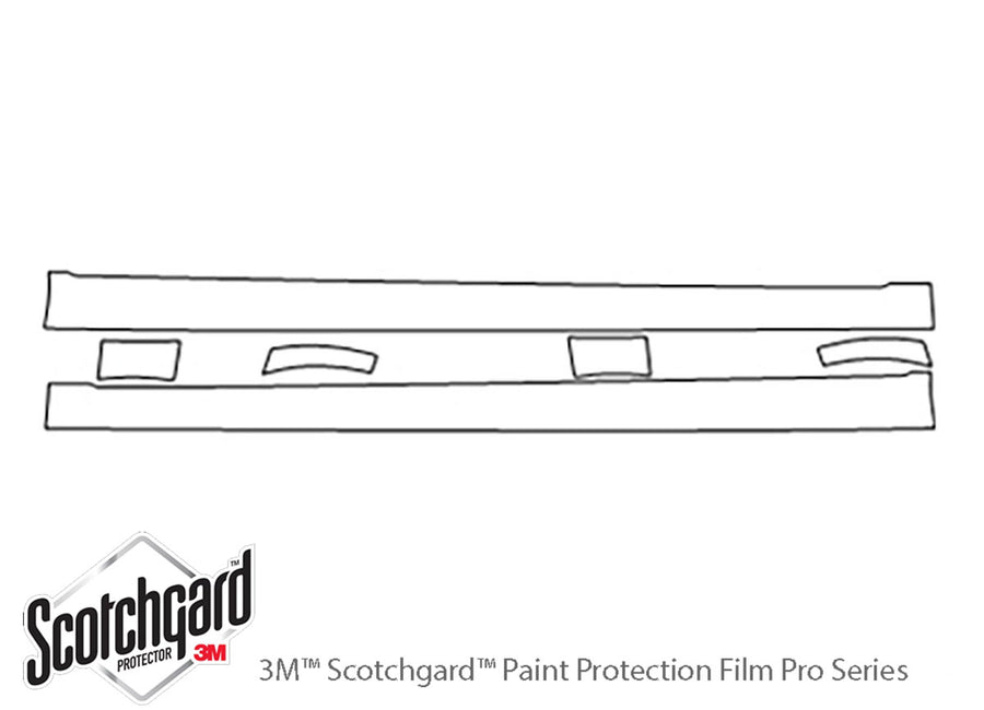 r-class 3M Clear Bra Door Cup Precut PPF Diagram