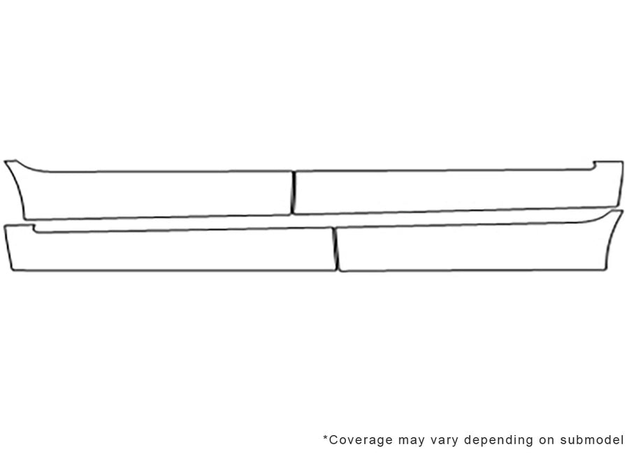 r-class Avery Dennison Clear Bra Door Cup Precut PPF Diagram