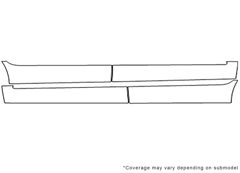 r-class 3M Clear Bra Door Cup Precut PPF Diagram