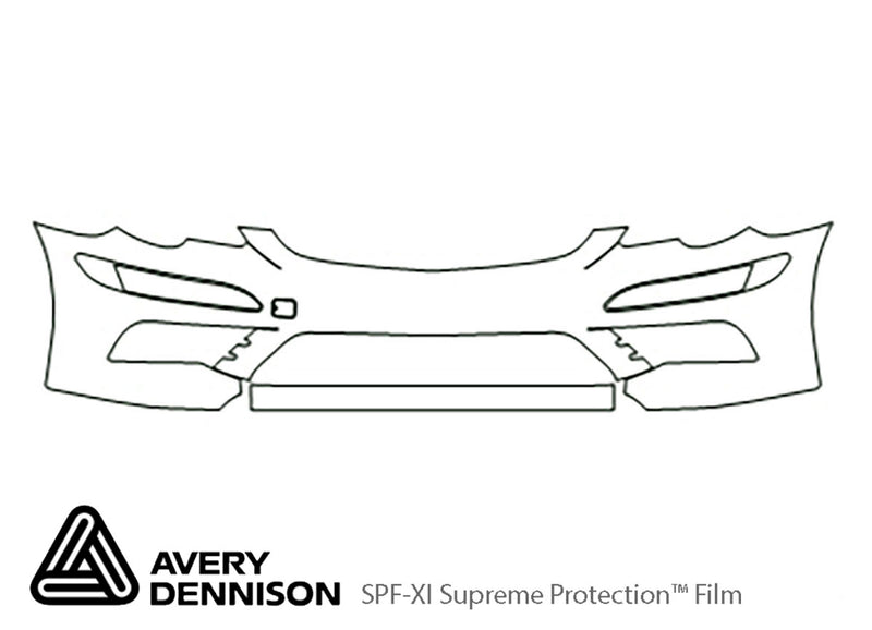 r-class Avery Dennison Clear Bra Bumper Precut PPF Diagram