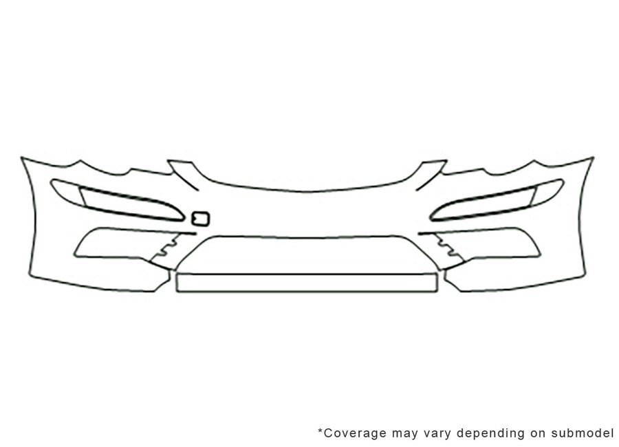 r-class Avery Dennison Clear Bra Bumper Precut PPF Diagram