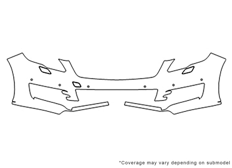 r-class Avery Dennison Clear Bra Bumper Precut PPF Diagram