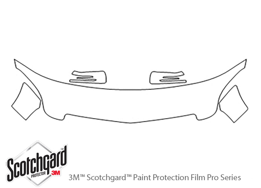 r-class 3M Clear Bra Hood Precut PPF Diagram