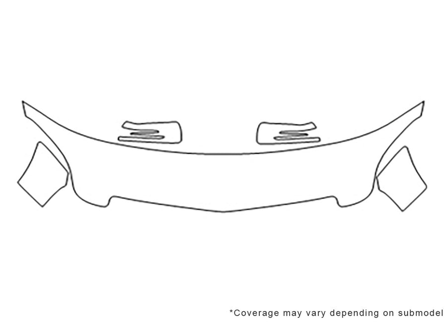 r-class 3M Clear Bra Hood Precut PPF Diagram