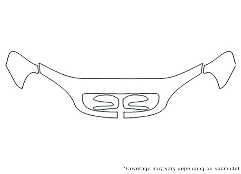 s-class 3M Clear Bra Hood Precut PPF Diagram
