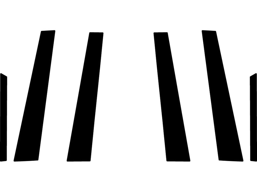 mercedes-benz s-class 2000-2006 Gloss Black Pillar Trim