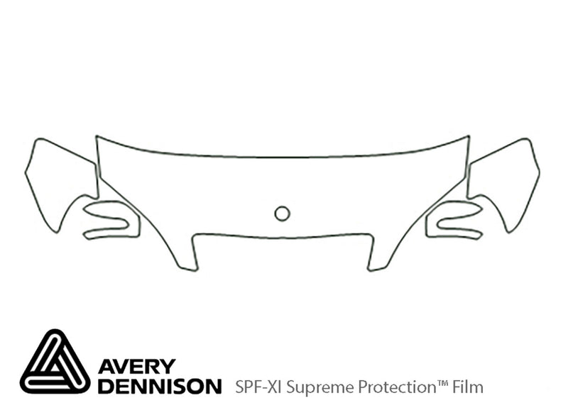 s-class Avery Dennison Clear Bra Hood Precut PPF Diagram