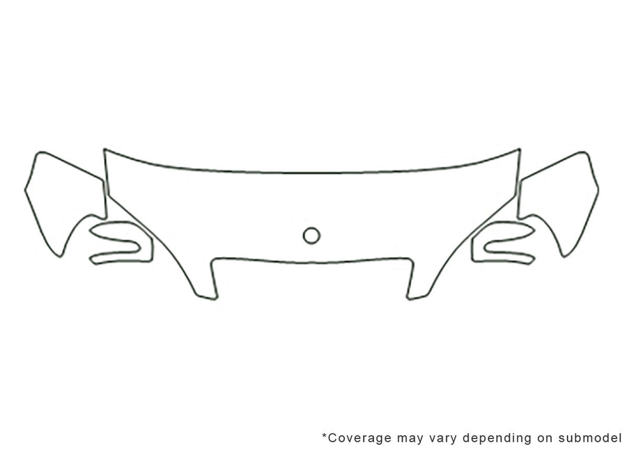 s-class 3M Clear Bra Hood Precut PPF Diagram
