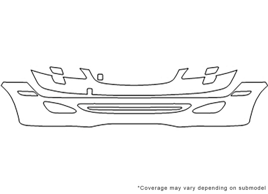 s-class 3M Clear Bra Bumper Precut PPF Diagram
