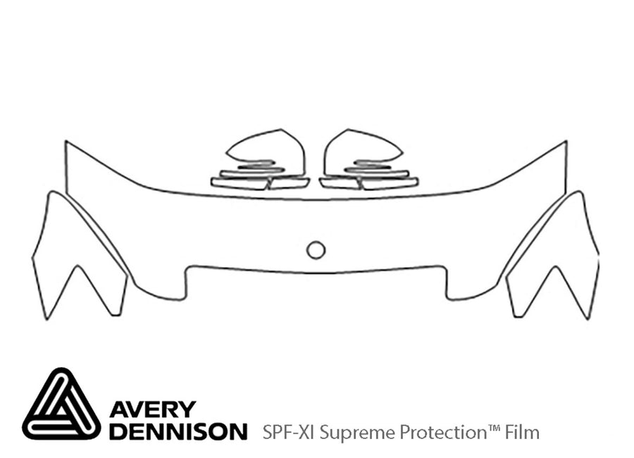 s-class Avery Dennison Clear Bra Hood Precut PPF Diagram