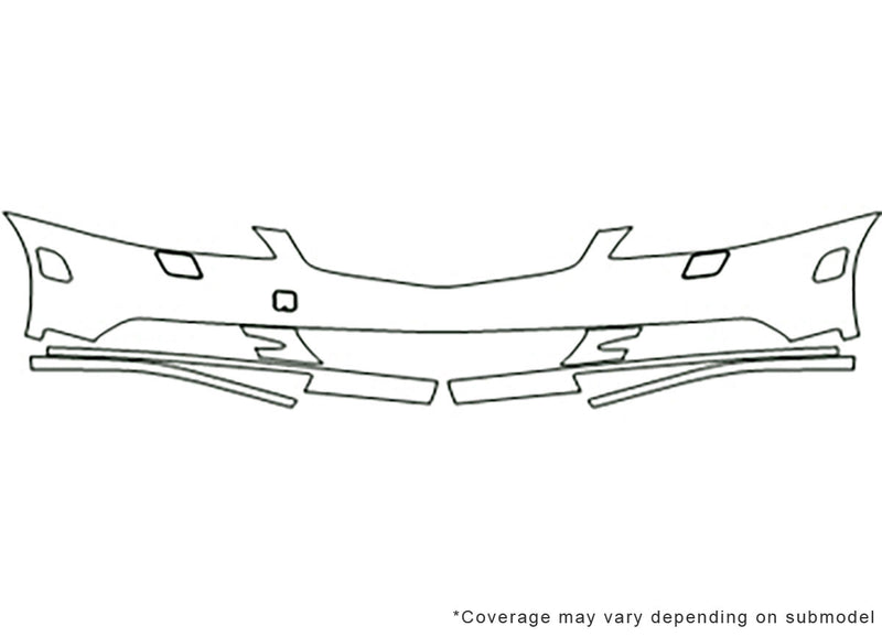s-class Avery Dennison Clear Bra Bumper Precut PPF Diagram