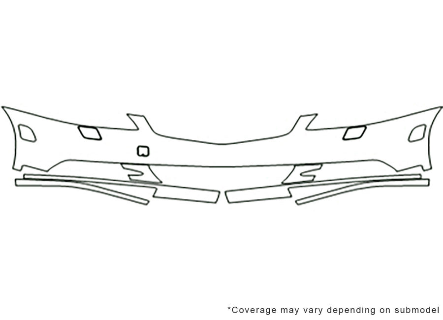 s-class Avery Dennison Clear Bra Bumper Precut PPF Diagram