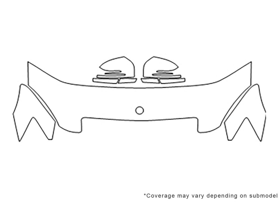 s-class 3M Clear Bra Hood Precut PPF Diagram