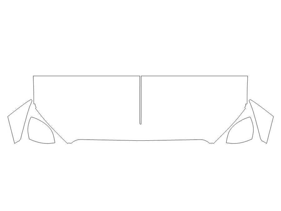 s-class 3M Clear Bra Hood Precut PPF Diagram