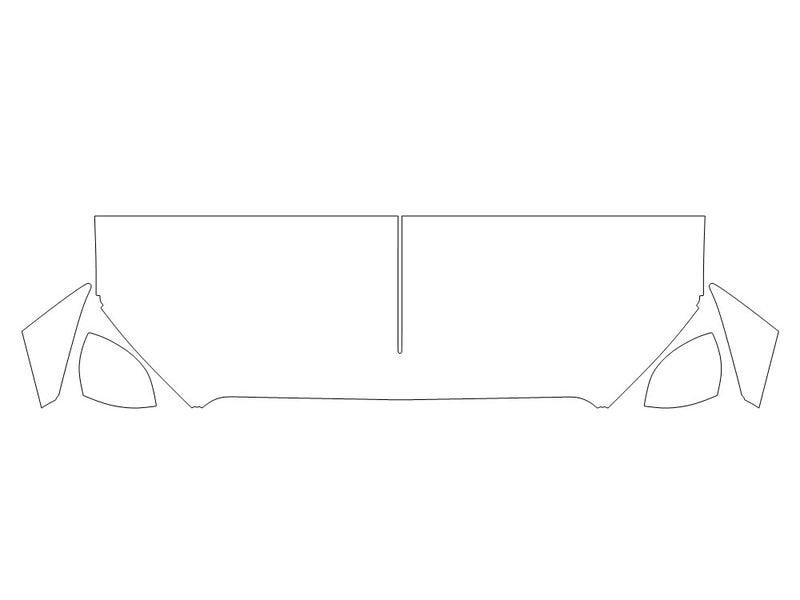 s-class Avery Dennison Clear Bra Hood Precut PPF Diagram