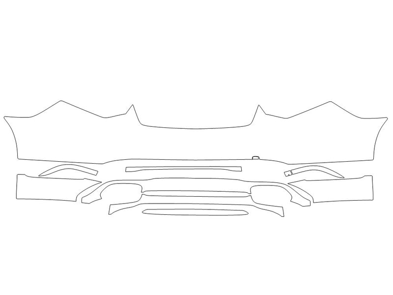 s-class Avery Dennison Clear Bra Door Cup Precut PPF Diagram
