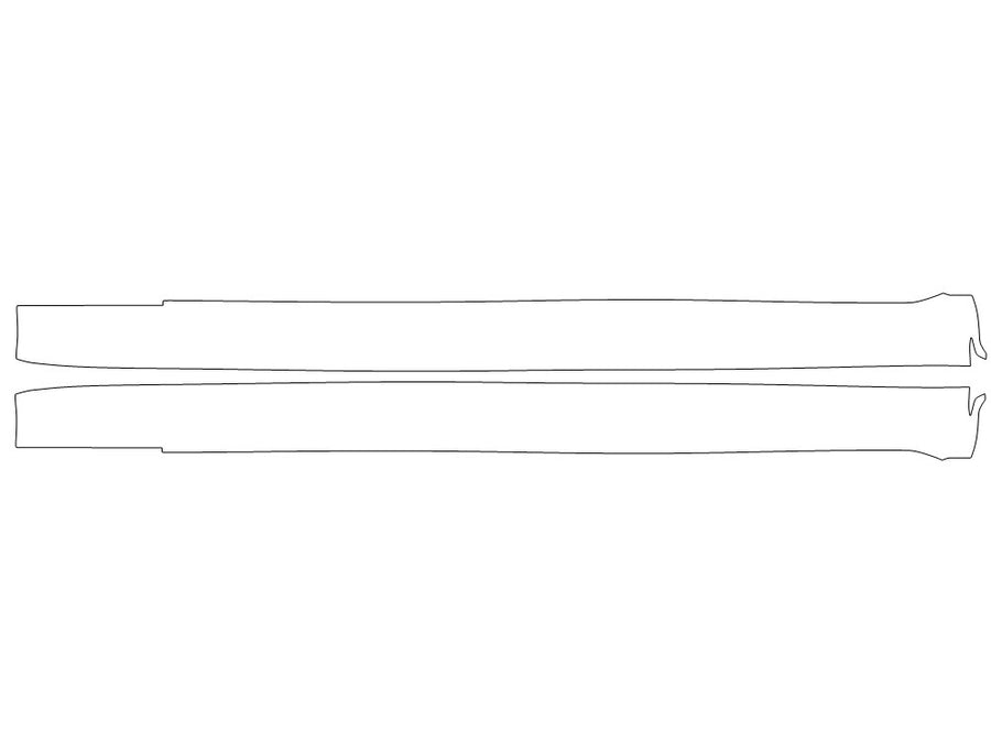 s-class Avery Dennison Clear Bra Door Cup Precut PPF Diagram