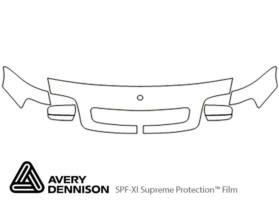 sl-class Avery Dennison Clear Bra Hood Precut PPF Diagram