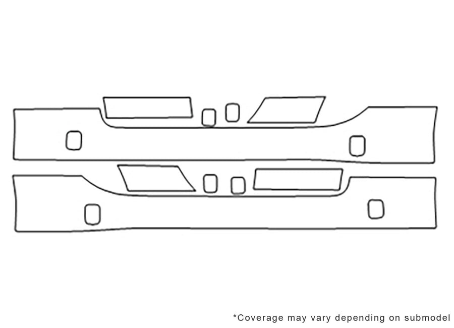 sl-class 3M Clear Bra Door Cup Precut PPF Diagram