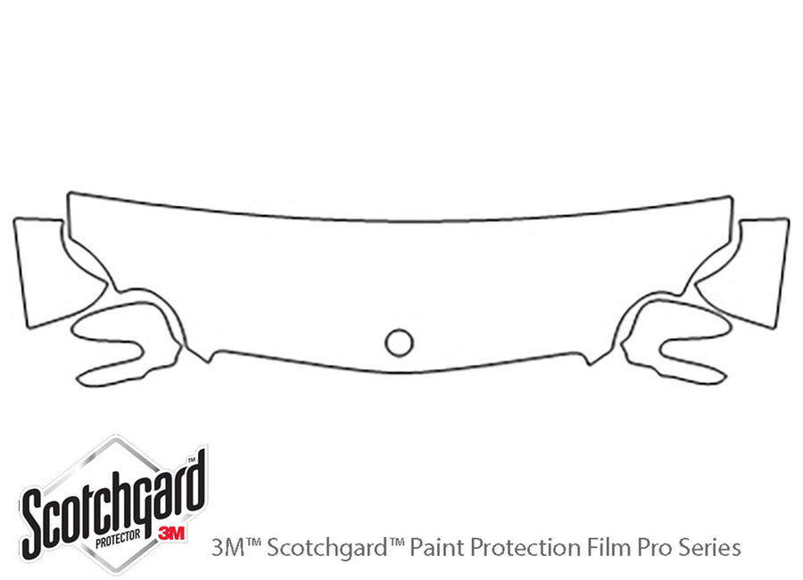sl-class 3M Clear Bra Hood Precut PPF Diagram