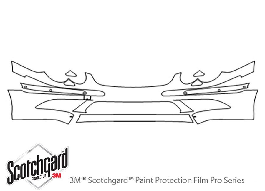sl-class 3M Clear Bra Bumper Precut PPF Diagram