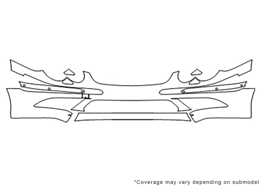 sl-class 3M Clear Bra Bumper Precut PPF Diagram
