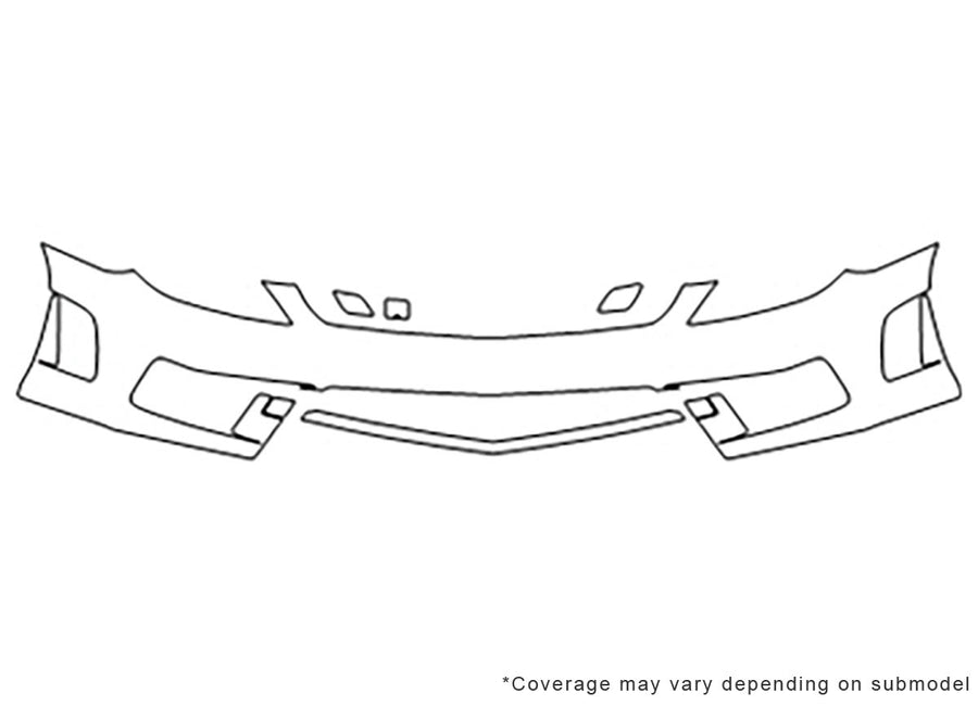 sl-class 3M Clear Bra Bumper Precut PPF Diagram