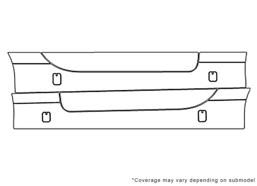 sl-class Avery Dennison Clear Bra Door Cup Precut PPF Diagram