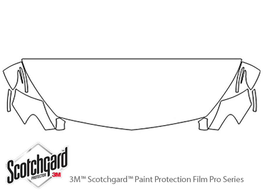 sl-class 3M Clear Bra Hood Precut PPF Diagram