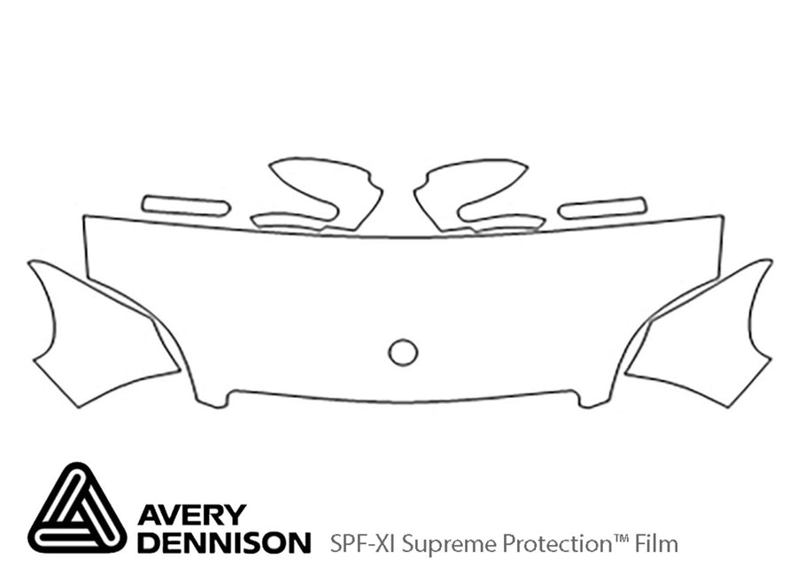 slk-class Avery Dennison Clear Bra Hood Precut PPF Diagram