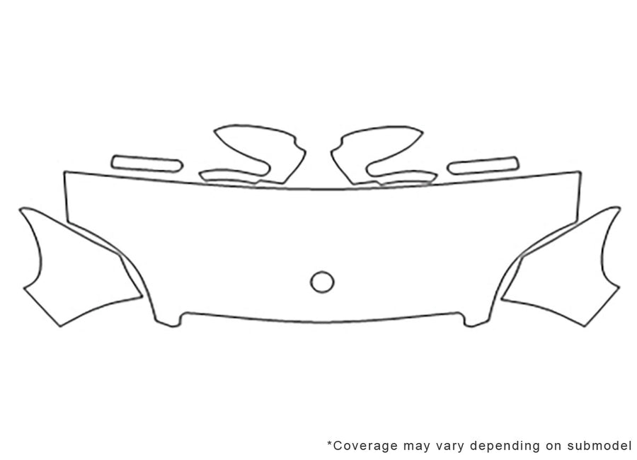 slk-class 3M Clear Bra Hood Precut PPF Diagram