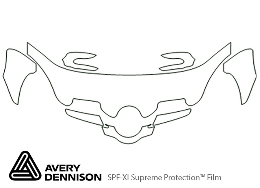 slk-class Avery Dennison Clear Bra Hood Precut PPF Diagram