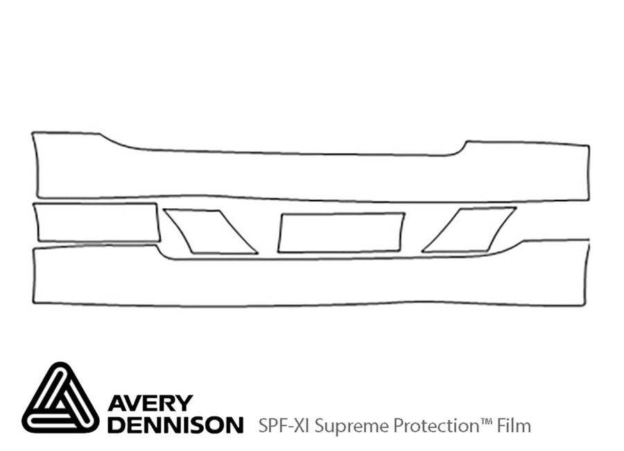 slk-class Avery Dennison Clear Bra Door Cup Precut PPF Diagram
