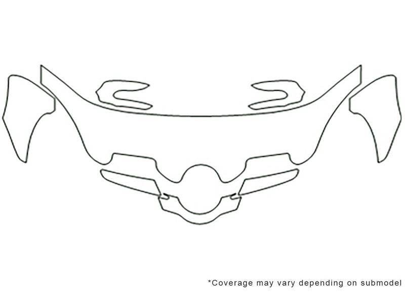 slk-class 3M Clear Bra Hood Precut PPF Diagram