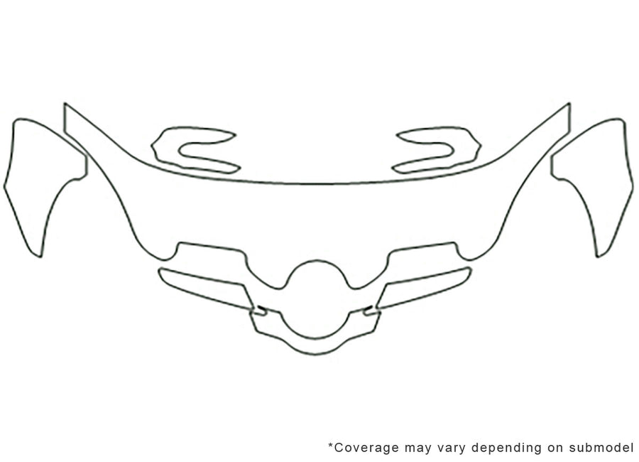 slk-class Avery Dennison Clear Bra Hood Precut PPF Diagram