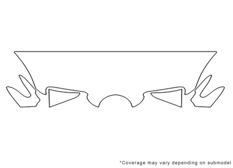 slk-class 3M Clear Bra Hood Precut PPF Diagram