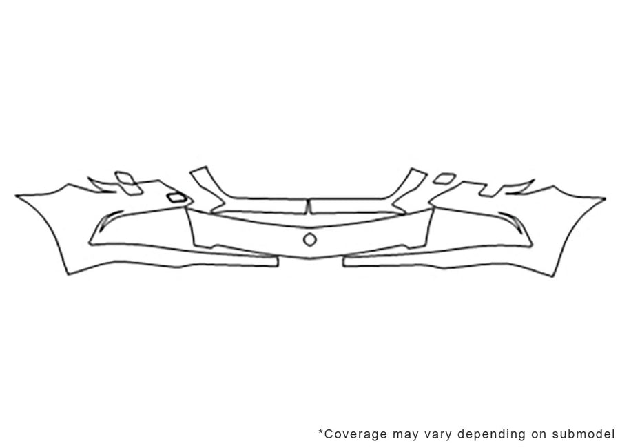 slk-class 3M Clear Bra Bumper Precut PPF Diagram