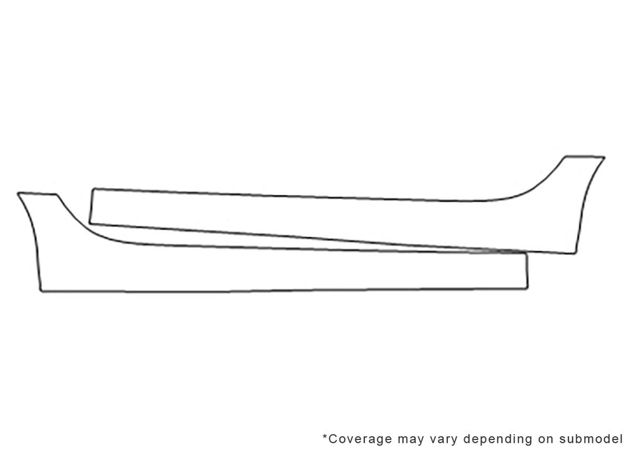 slk-class Avery Dennison Clear Bra Door Cup Precut PPF Diagram