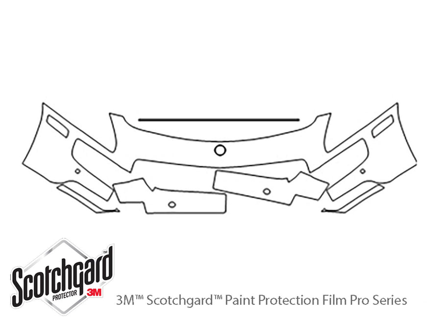 sls-class 3M Clear Bra Bumper Precut PPF Diagram