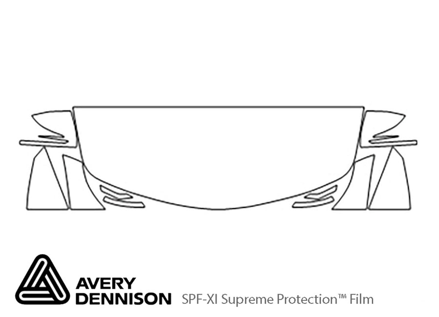 sls-class Avery Dennison Clear Bra Hood Precut PPF Diagram