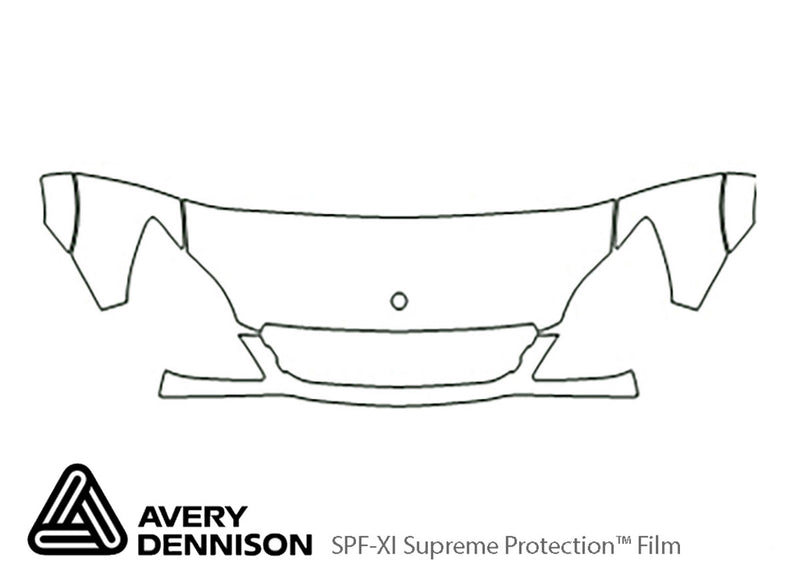 sprinter Avery Dennison Clear Bra Hood Precut PPF Diagram