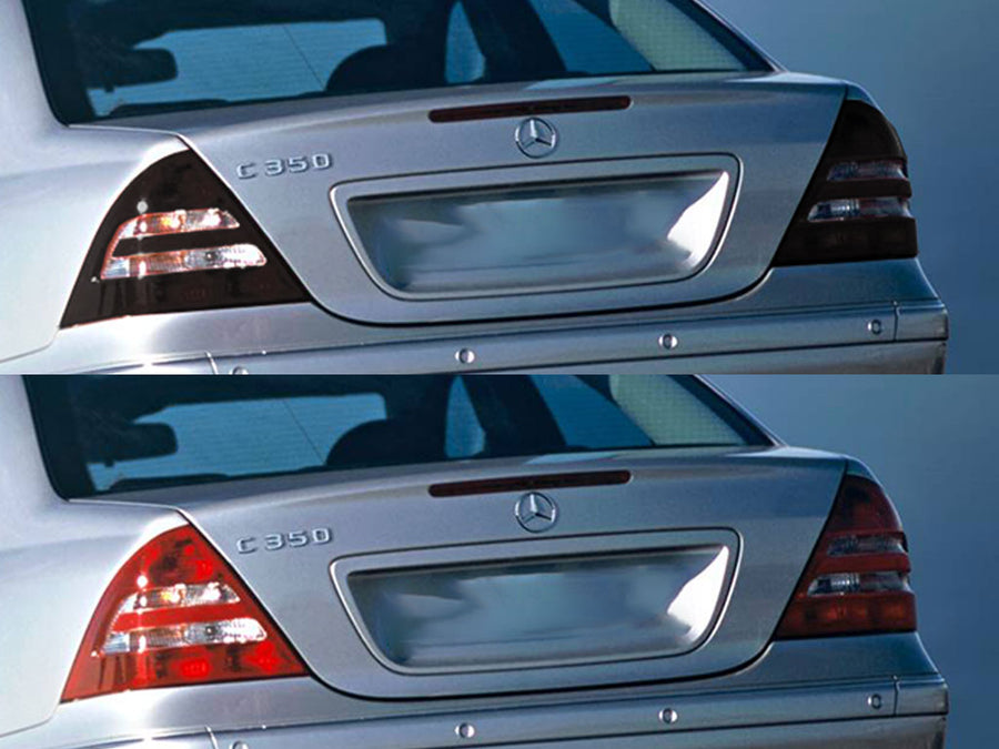 c-class Before and After Smoked Taillights