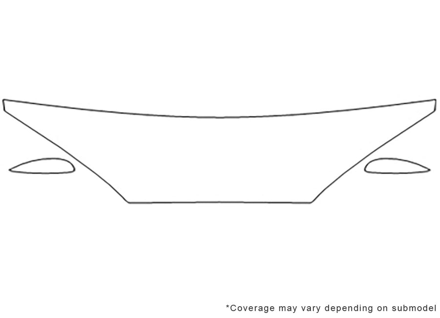 cougar Avery Dennison Clear Bra Hood Precut PPF Diagram